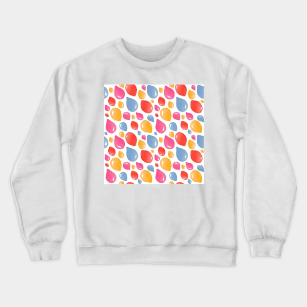 Colorful Party Balloon Pattern Crewneck Sweatshirt by OneLook